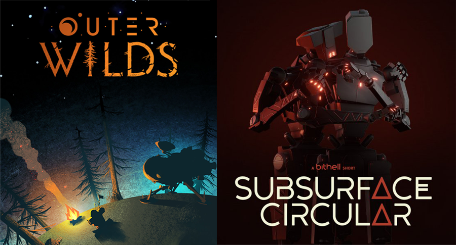 Outer Wilds and Subsurface Circular logo images